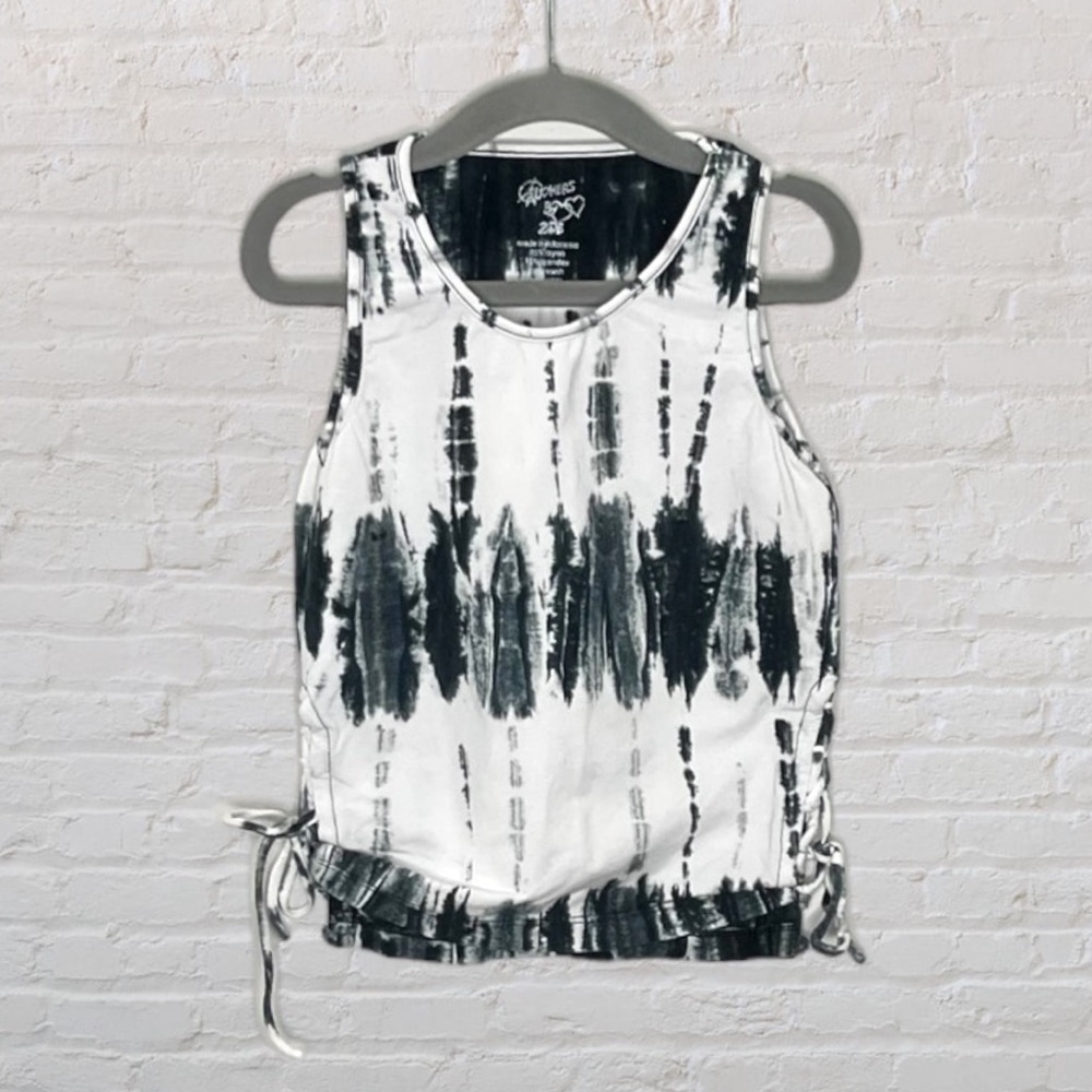 Flowers By Zoe Ruched Side Tie-Dye Tank